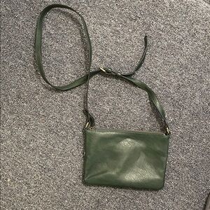 Forever 21 Elegant Green Leather Crossbody Bag